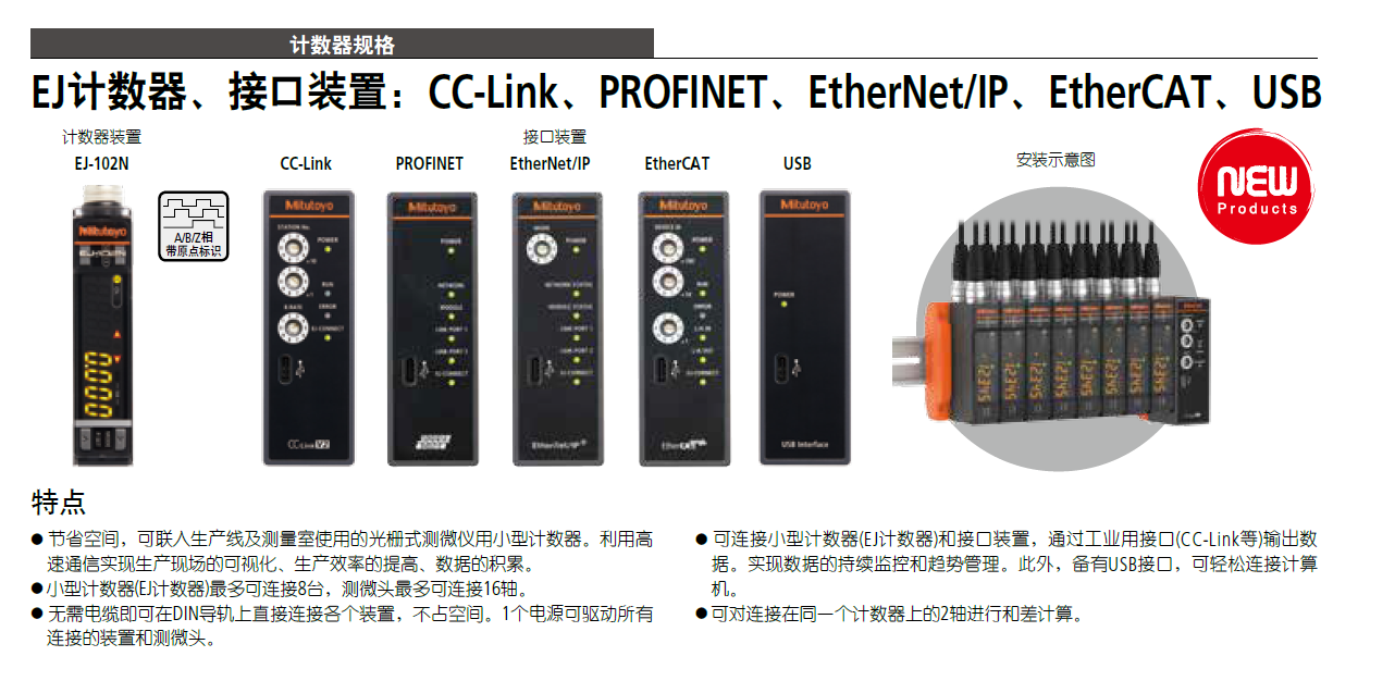 日本三豐EJ計(jì)數(shù)器、接口542-080 EJ-102N
